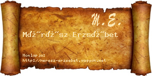 Mérész Erzsébet névjegykártya