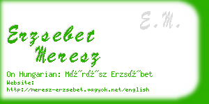 erzsebet meresz business card